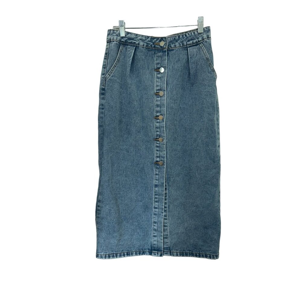 Denim Midi Skirt XS euc